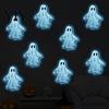 Waterproof PVC Wall Decor Luminous Ghost Stickers for Halloween Decoration, Glow in The Dark Decals Removable Patterns Kids Windows And Glass