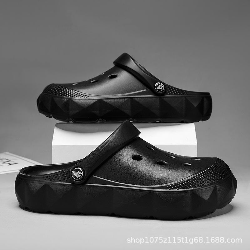 Summer New Men's Hole Shoes Platform Non-slip Wear-resistant Fashion Versatile Leisure Outdoor Beach Bag Head Drag