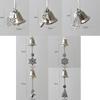 Wonderful Silver Christmas Bell Ornament Iron DIY Xmas Jingle Bells Holiday Decoration with Ribbon Christmas Tree Pendant