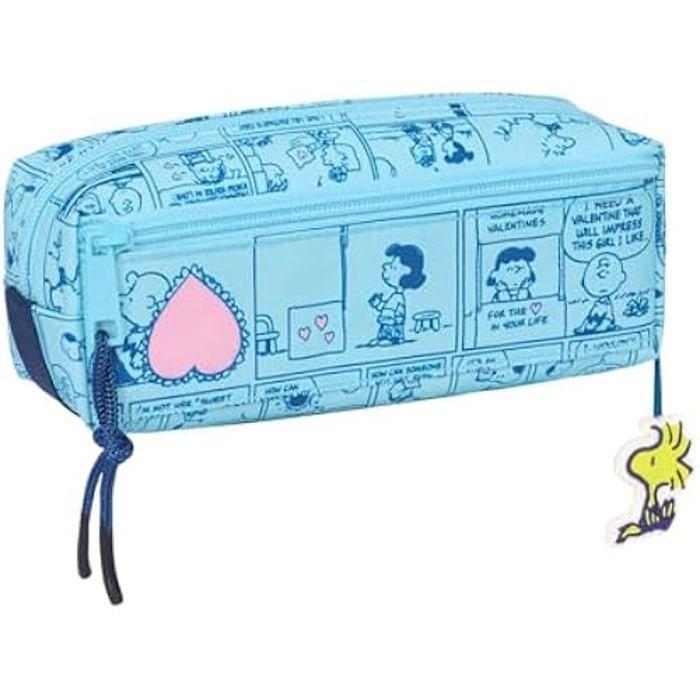 Trousse Triple - SAFTA - Snoopy Love - Confortable - Polyvalente - Enfants Scolaires