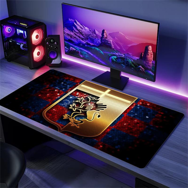 Genoa CFC Print Cushion Non-slip Laptop Tablet Big Mousepad XXL Mat Mini PC Playmat With Lock edge