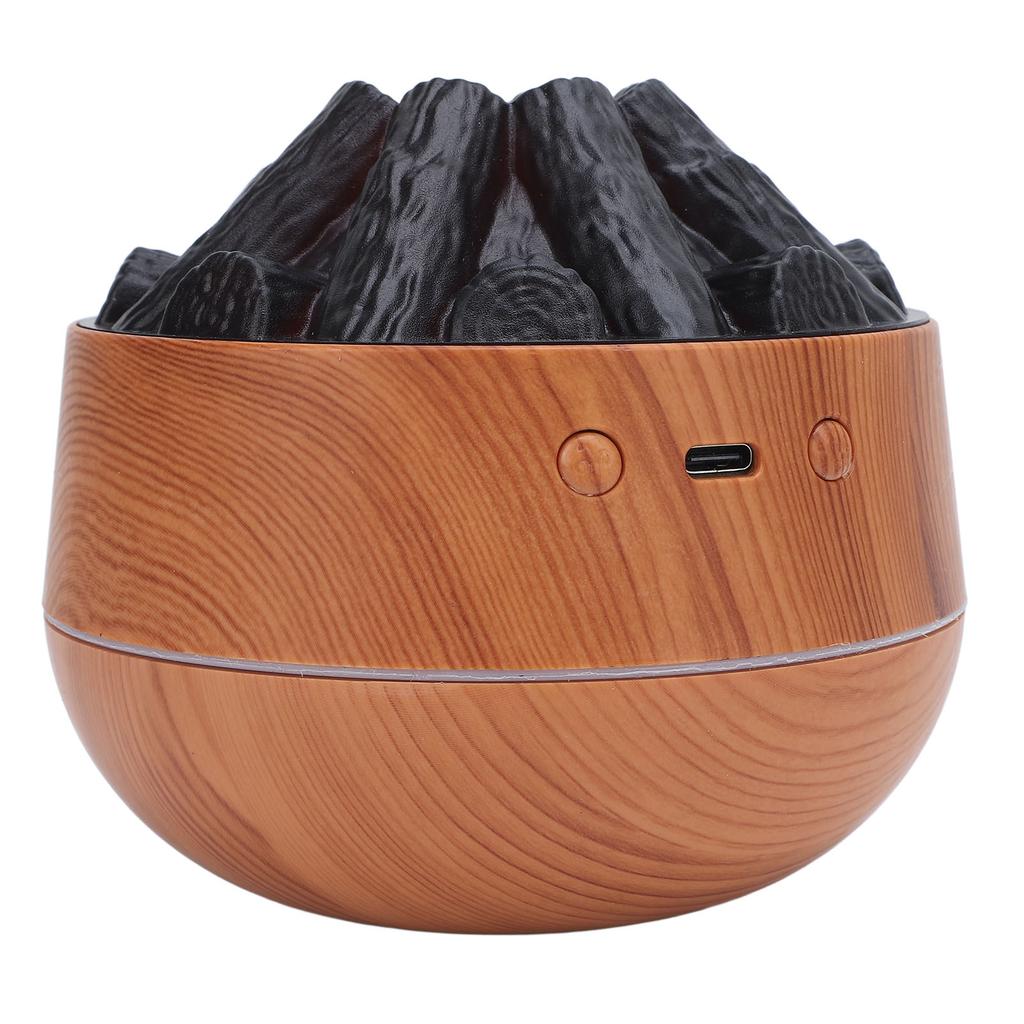 Plamenový difuzér Zvlhčovač Vzduchu Tichý 300ml Snadno Ovladatelný Zvlhčovač Vzduchu Simulující Oheň Stolní Typ 2