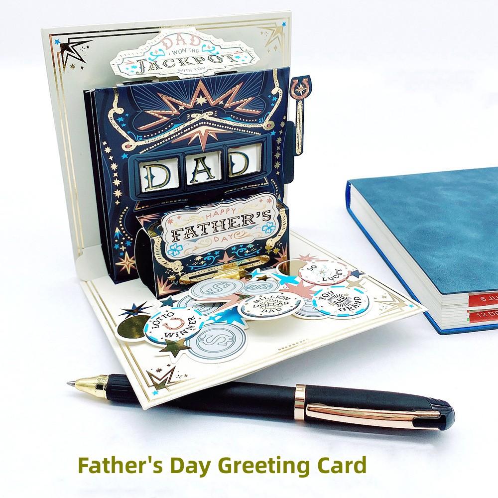 

Father s Day Greeting Card,Handmade Greeting Card, Pop-up 3D Greeting Card, Exquisite Greeting Card, Thank You Card, Thank You Card, Message Card
