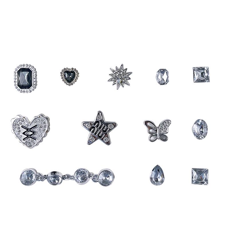 Cute Resin Starfish & Shell Croc Shoe Buckles with High-End Flower Accessories