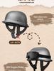German-Style Motorcycle & Electric Scooter Safety Helmet for Men & Women - Skull Cap Design