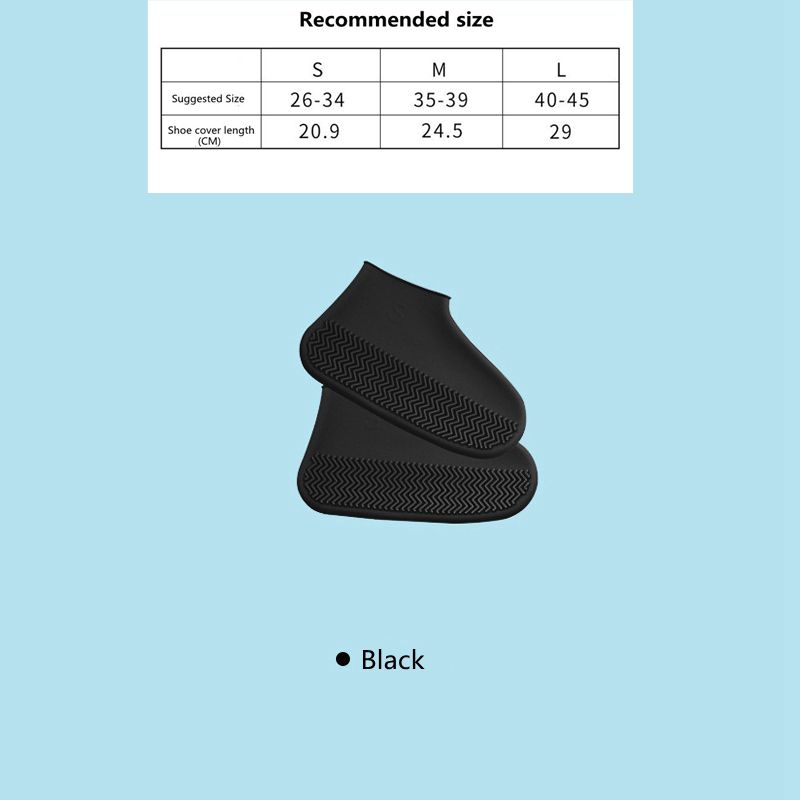 1Pair Reusable Waterproof Rain Shoes Covers Slip-resistant Rubber Rain Boot Overshoes Outdoor Walking Shoes Accessories Dropship