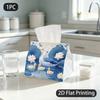 1pc Tissue Box, Modern Ducks Lotus Peaceful Vibe Pattern, 2D Flat Printing, Polyester Material, Strong And Firm, Napkin Box, for Desk Use
