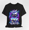 T-shirt graphique Kakashi lumineux, T-shirt d'anime, Haut coloré à manches courtes, Fan de ninja