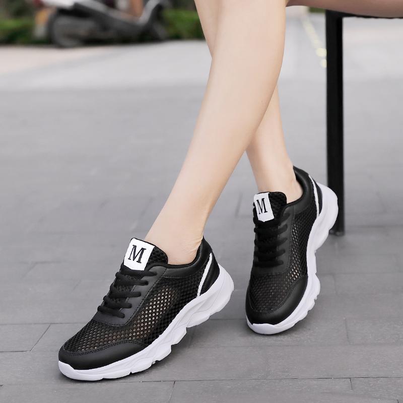 Summer new mesh breathable sneakers soft-soled casual running shoes lightweight mesh shoes tide
