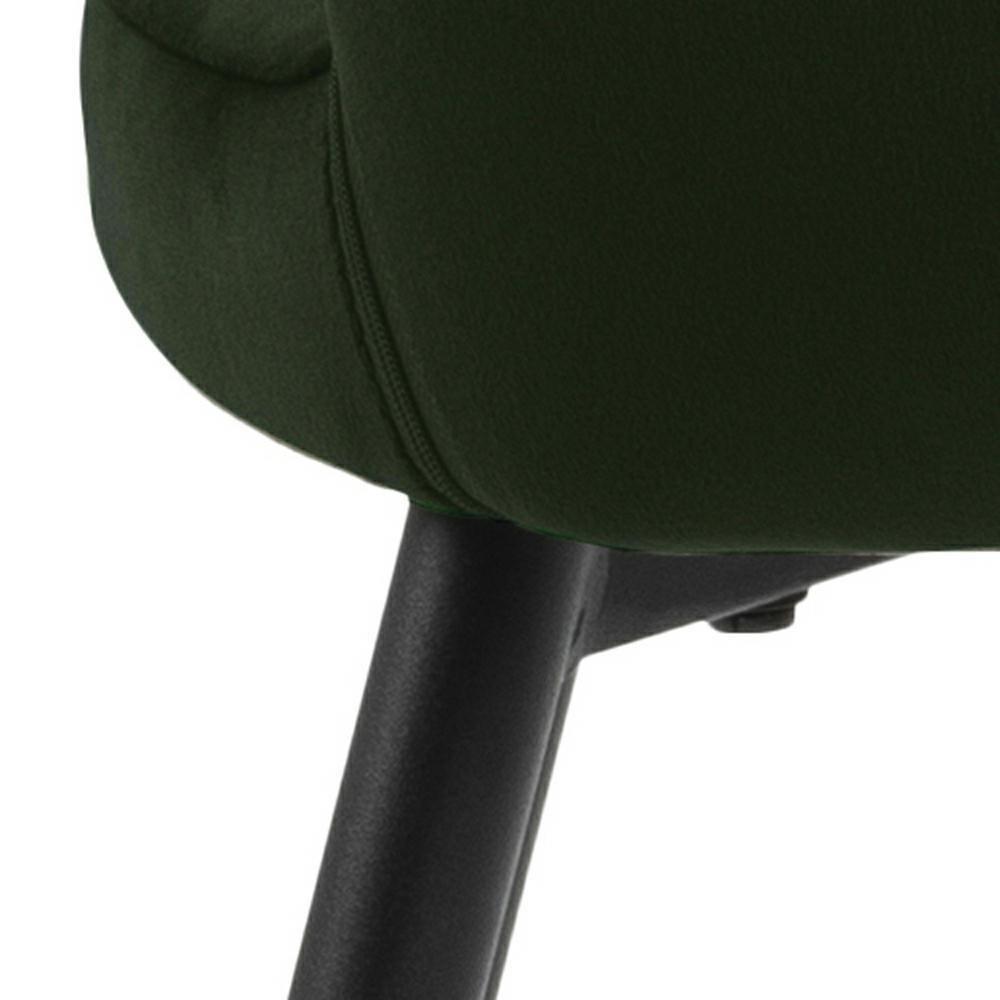 Ranja UPHOLSTERED CHAIR, olive green, METAL LEGS