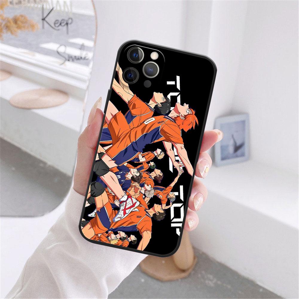 

Мягкий черный противоударный чехол для iPhone 12 11 Pro X XS MAX 7 8 Plus XR 13 Anime Oya Oya Oya Haikyuu Love Volleyball Coque iPhone 13Pro Max