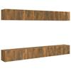 8 piece TV cabinet set smoked oak finish 60 x 30 x 30 cm engineered wood