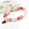 LUXY MOON Strawberry Crystal Pink Crystal Opal Lady Beads Natural Stone Bracelet
