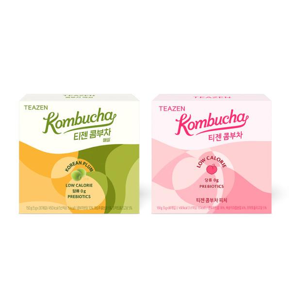 Teazen Kombucha Plum + Peach (60 sticks), Korea Kombucha