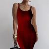 Women's Fashion Straps Casual Tight Sleeveless Color Slim Temperament Dresses