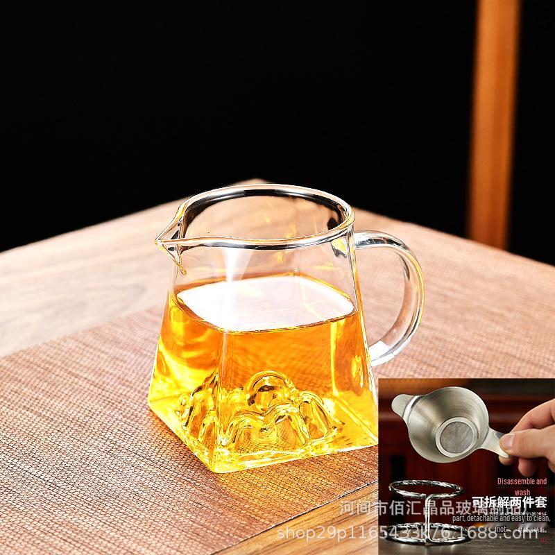 Thickened Glass Tea Infuser Set: Heat-Resistant Gong Dao Bei and Separator