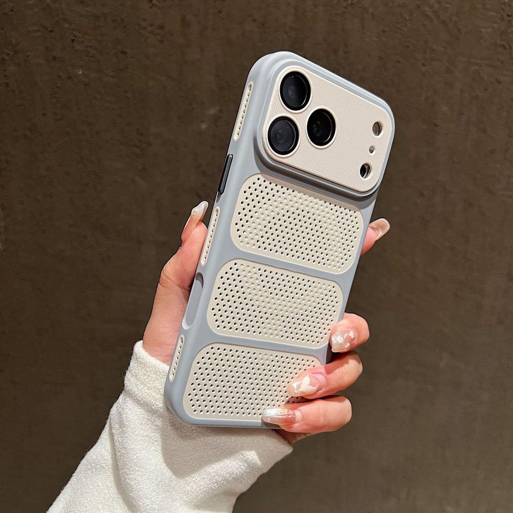 Applicable to iPhone17proMax heat dissipation magnetic suction mobile phone case Apple 16 ventilation hole 15 matte anti-drop protective cover
