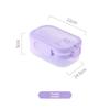 Compartmentalized Double-Layer Lunch Box with Thickened PP Plastic, Microwave-Safe for Students and Office Workers
