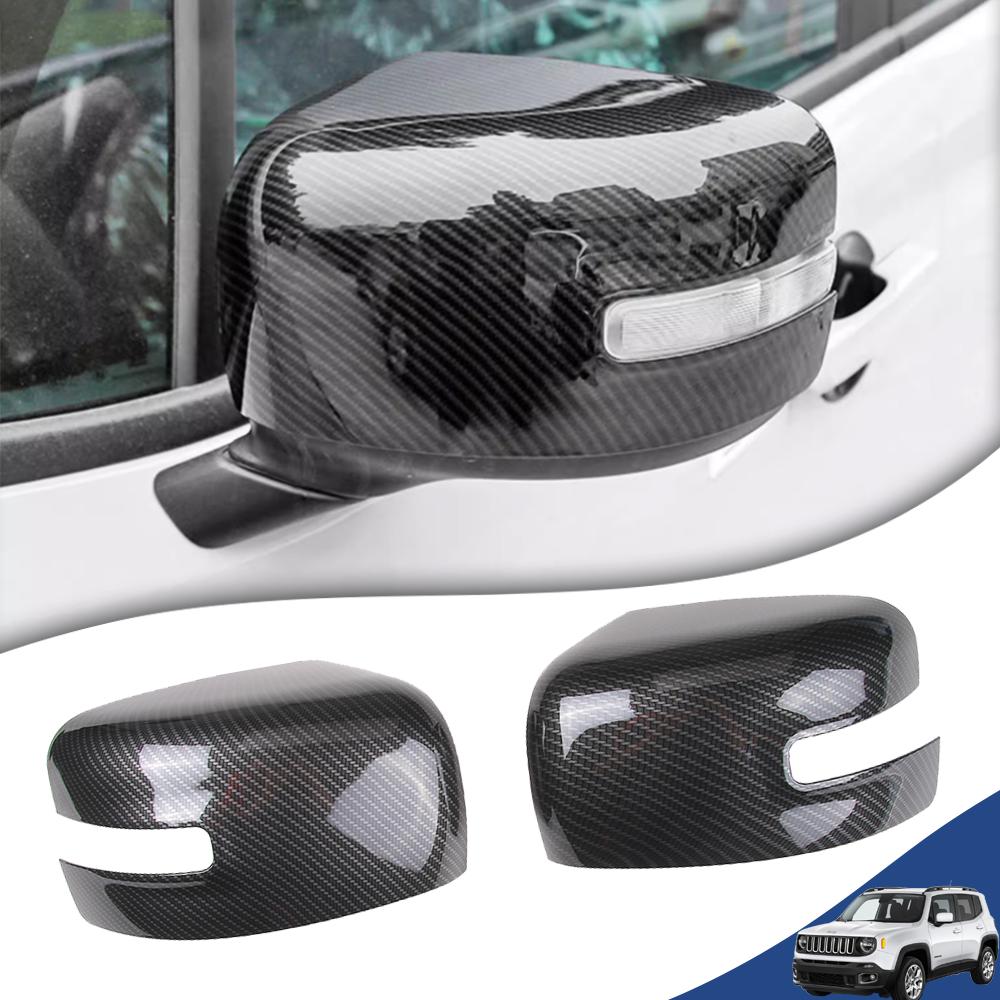 Car Rearview Mirror Protector Cover Left Right Side Door Wing Mirror Cap for Jeep Renegade 2016-2026 Auto Exterior Accessories