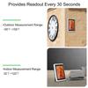 Indoor Outdoor Wireless Thermometer Digital Room Temperature Monitor Up To 328ft Away with Time