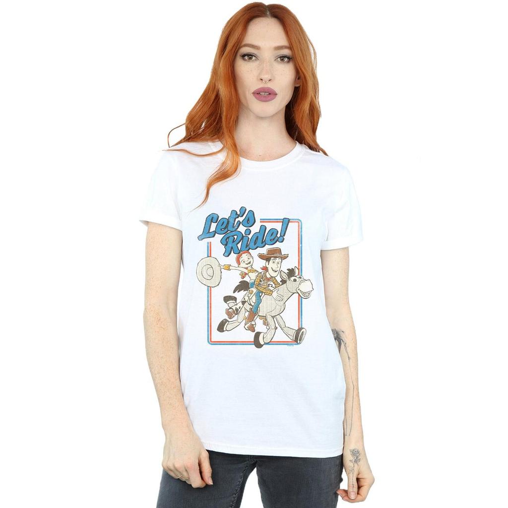 Disney Womens/Ladies Toy Story 4 Let´s Ride Cotton Boyfriend T-Shirt