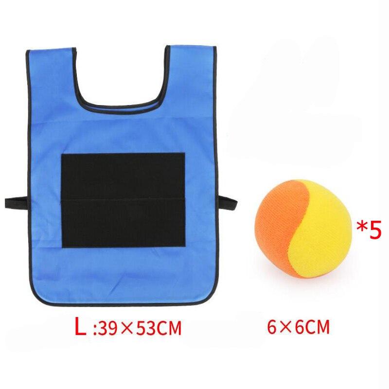 Kids Game Props Vest Sticky Jersey Vest Game Vest Waistcoat With 5 Sticky Ball Throwing Children Outdoor Fun Sports Toy