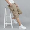 Pantaloncini da lavoro estivi da uomo con tasca con cerniera per escursionismo e sport, vita elastica, taglie forti sportive