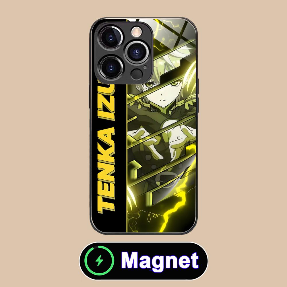 Mato seihei no slave Tenka Izumo Glass MagSafe Mobile Phone Case for iPhone 17 16 15 14 13 12 11 Air Pro Max Plus Mini Colorful