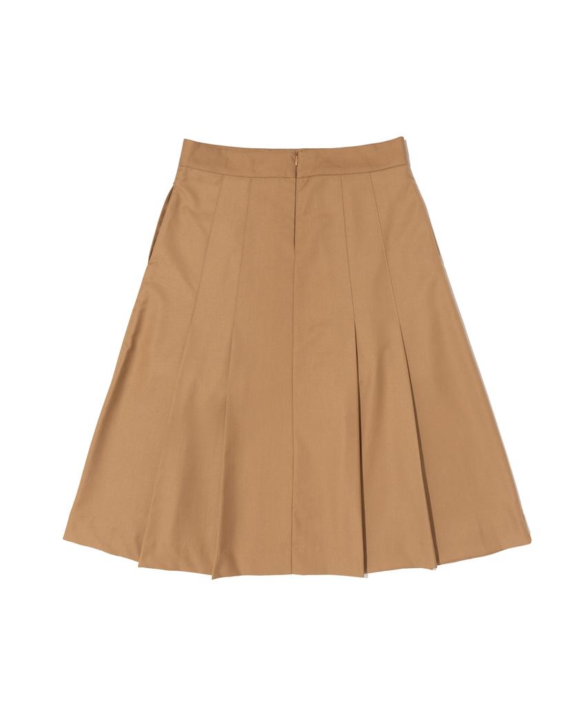 CARGOBROS FOR WOMAN Pleated Long Skirt (Beige)