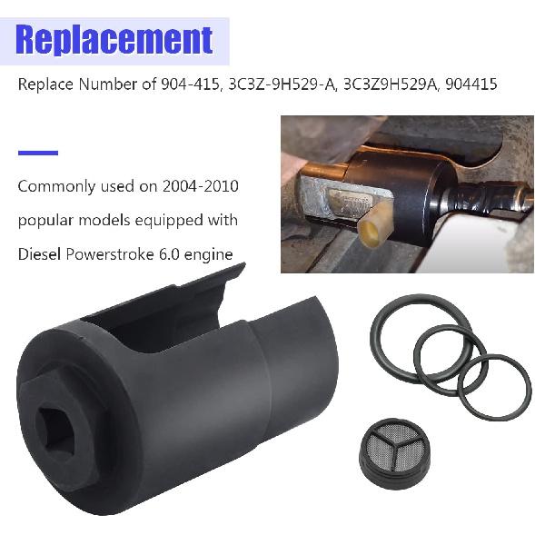 6.0 IPR Valve Socket With Seal Kit Compatible With Ford 6.0L Powerstroke-Excursion E-350, F-250 F-350 Super Duty-Replaces 904-415, 3Z9H529A,