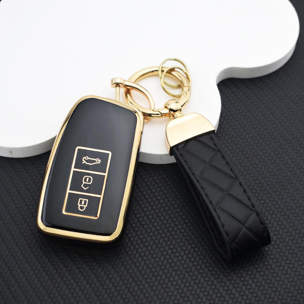 TPU Anti-scratch Car Key Case Cover for Lexus ES300h ES350 RX350 RX450h NX300 NX300h IS250 IS300h GX460 LX570 Shell Fob Holder
