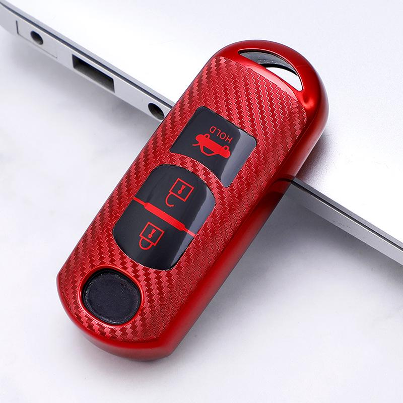 Mazda Axela Atenza CX4 CX-5 Kohlefaser Auto Schlüsselhülle