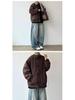 Herren Japanische Retro Lammwolle Warme Baumwolljacke - Winter Lockerer Schnitt, Samt Verdickt, Stehkragen Oberbekleidung