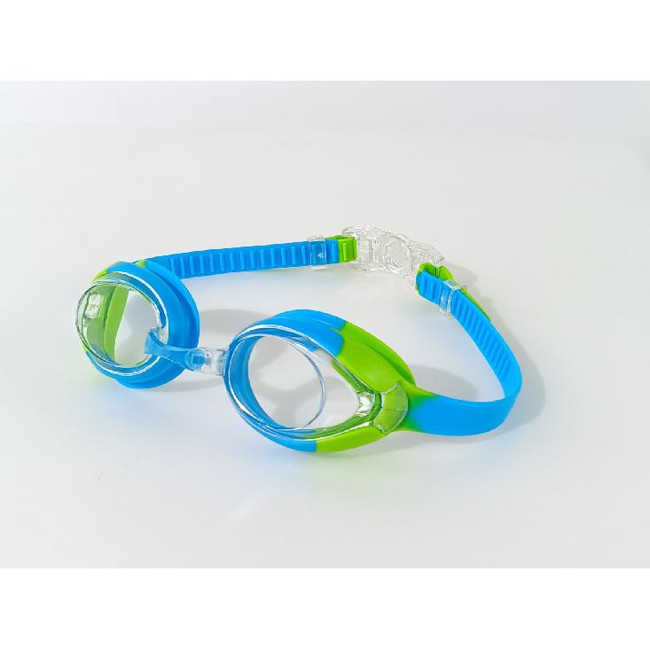 Hot-selling new children s high-definition waterproof anti-fog swimming goggles for boys and girls, small-frame silicone diving goggles Blue and Green