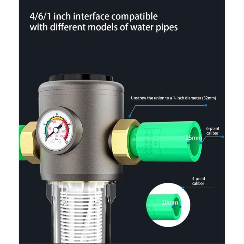 Household Water Purification Station Pre Filter with Monitoring Gauge Water Purification System for Water Source
