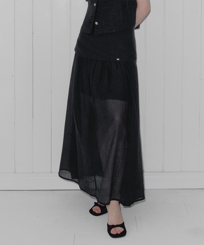 Teuwi Mels Layered Flare Long Skirt