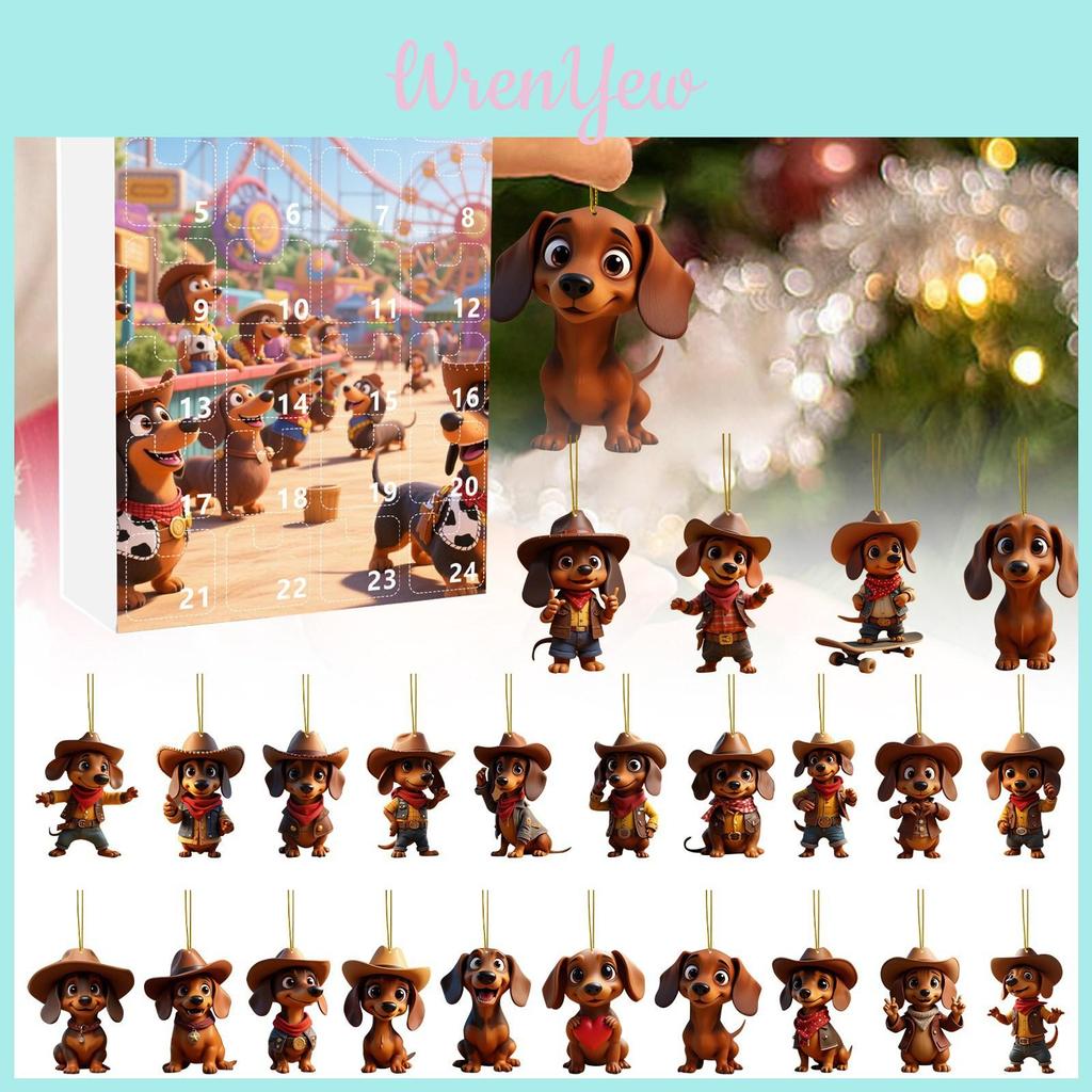 Christmas Dachshund Blind Box Decor With Acrylic Material For Holiday Tree Ornaments And Gift Giving