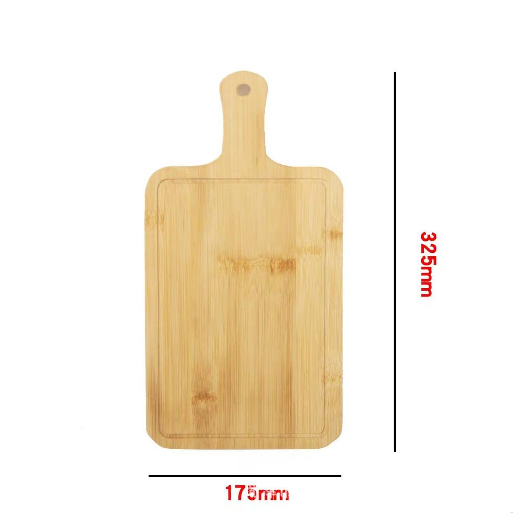 In-Stock Round Wooden Pizza, Bread, Dessert Tray with Handle - Solid Wood Plate for Steak, Sushi, Cake