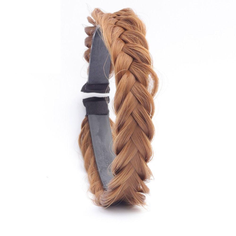 Resistant Wig Toothed Non-slip Hairband Wig Twist Braid Hair Hoop Fishbone Style Braided Headband