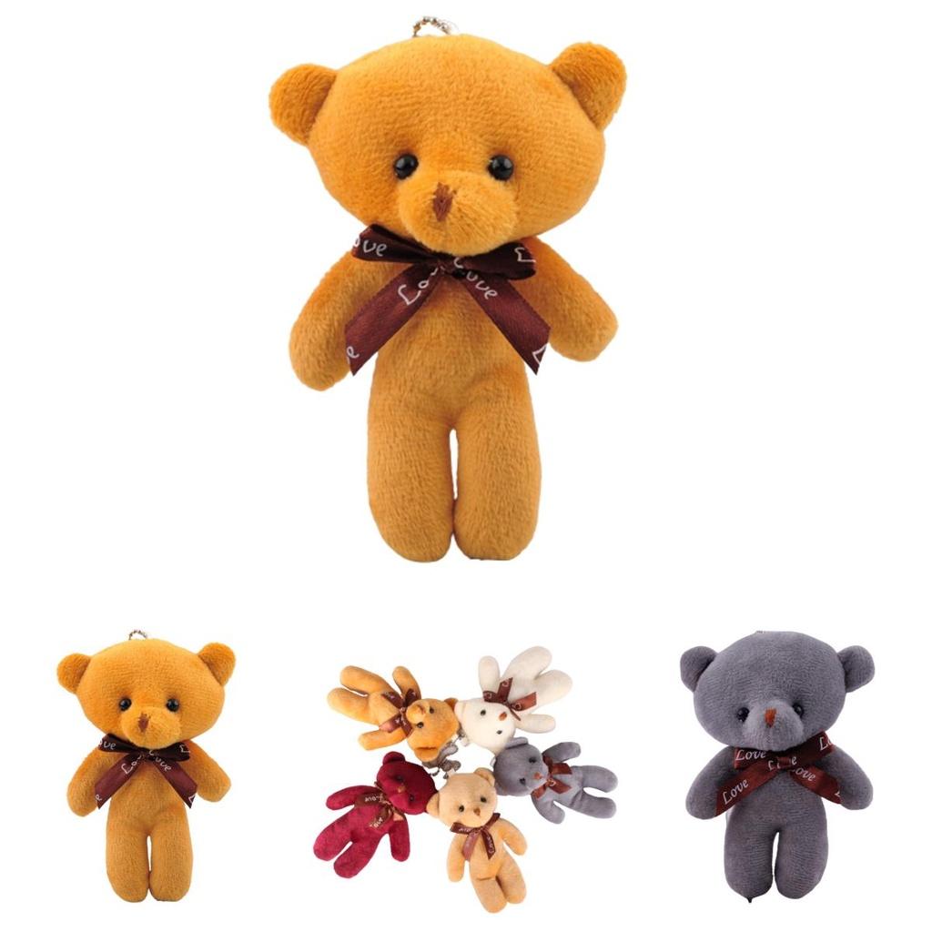 Plush Teddy Bear Toy Keychain Keyring Pendant Stuffed Doll Gift Girlfriend Kids
