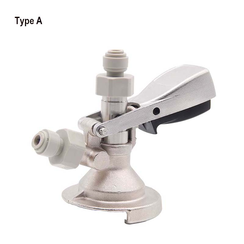 Type A Draft Beer Homebrew Keg Coupler Beer Dispenser Type A Brass Body Stainless Probe Push In Fitting