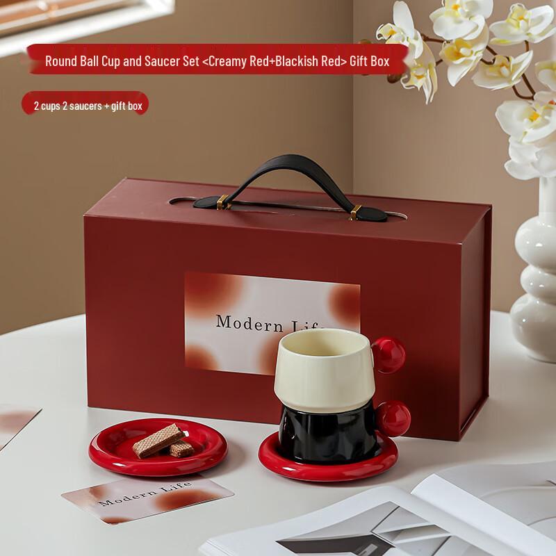 Shangqi Ceramic Coffee Cup and Saucer Set