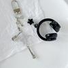 Beads Black Wing Cross Charms Creative Beaded Phone Chain Cellphone Decoration  Daily Use