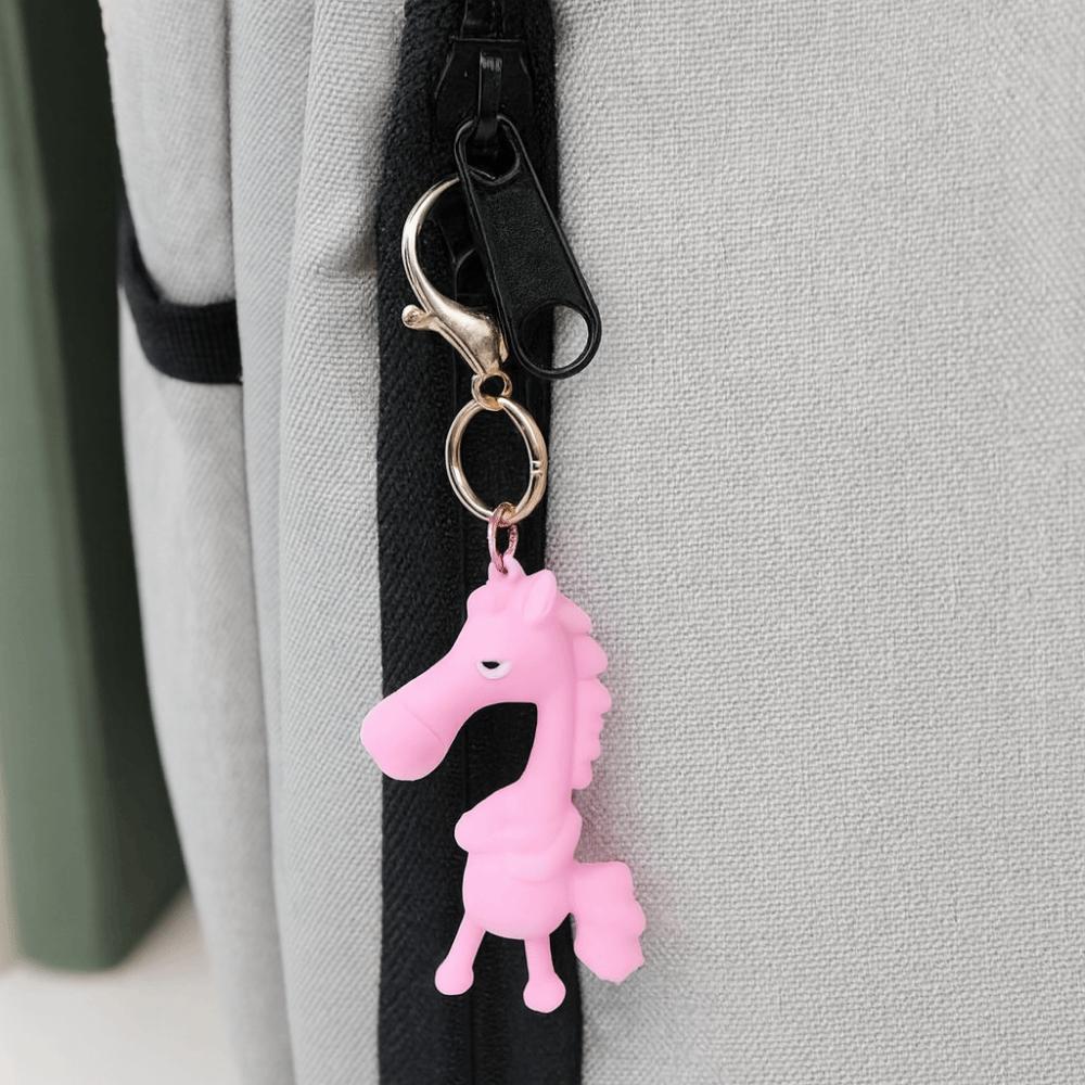 Cartoon Horse Bag Pendant Simulation Black Horse Bag Ornament Lucky Horse Mascot  New Year Gift