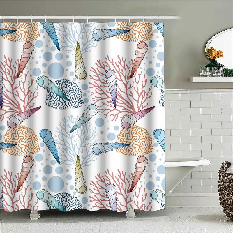 

Colorful Coral Candy Printed Shower Curtain Decor for Bathroom White Blue Red Purple Green Yellow Orange Pink Black (180x240cm) 90x180cm