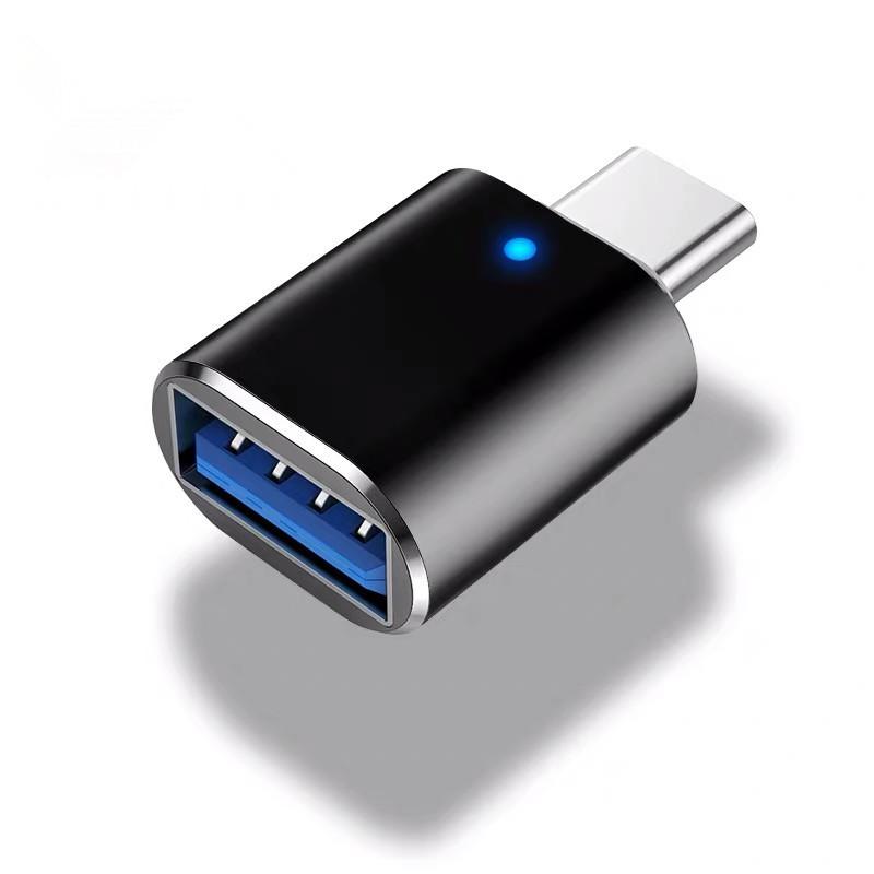 Type C To USB 3.0 OTG Adapter USB-C Male To USB Female Converter For Macbook Samsung S20 Xiaomi Huawei USBC OTG Connector LED