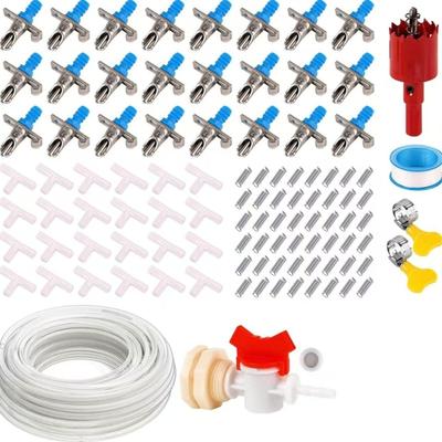 Rabbit Waterer Kits Leakproof Duckbill Nipples Drinkers With Accessories Hose For Cage Small Animal Feeding Supply