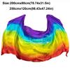 Gradient Color Veil Shawls 100% Silk Dancing Shawl Costumes Accessories Performance Dance Veil