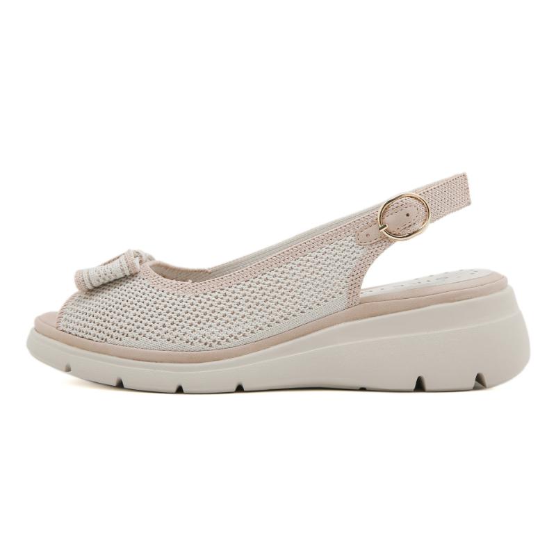 Sandali con zeppa alla moda, comodi, leggeri, traspiranti, con strass, temperamentali, semplici, per donna, eleganti, primaverili