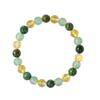 Festive Gifts Green Aventurine Prehnite Citrine Beaded Bracelet Fresh Fashion Jewelry For Women Daily Wear Gift